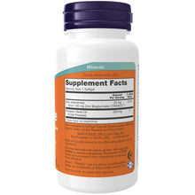 Zinc glycinate supplement bottle back label with supplement facts and minerals