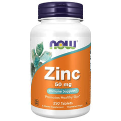 NOW Supplements, Zinc 50 mg, Tablets 250 Count (Pack of 1) - Mumzar