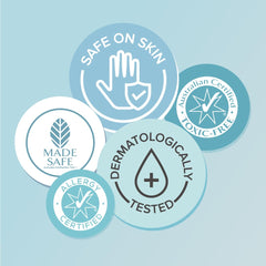 period pain relief heat patches image with certification badges safe on skin dermatologically tested and toxic free
