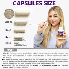 NuBest Tall Height Growth Supplements for Teens - 60 Caps - Mumzar