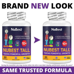 NuBest Tall Height Growth Supplements for Teens - 60 Caps - Mumzar