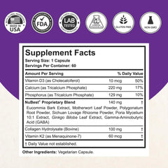 NuBest Tall Height Growth Supplements for Teens - 60 Caps - Mumzar