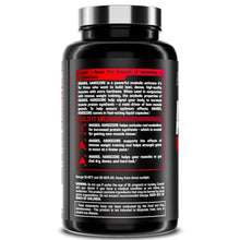 Nutrex Anabol Hardcore bottle back label with red supplement description panel