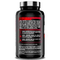 Nutrex Research black supplement bottle back label showing text and warnings for anabolic activator supplement UAE