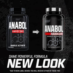 Nutrex Research Anabol Hardcore bottles showing old and new label for anabolic activator supplement UAE