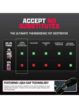 Nutrex Lipo 6 Black bottle with Liqui-Cap technology callout, metallic cap