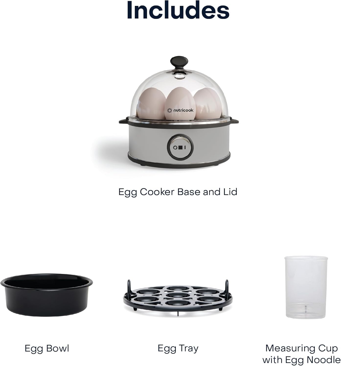 Nutricook Egg Cooker with Auto Shut Off Steamer - Mumzar