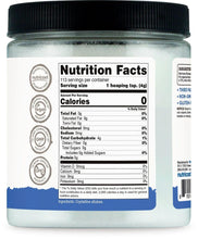 Nutricost Allulose sweetener jar nutrition facts panel showing 0 calories and 0g sugar