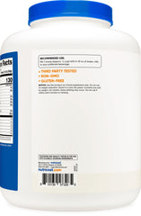 Nutricost Grass Fed Whey Protein Isolate Container with Nutritional Facts and Usage Instructions