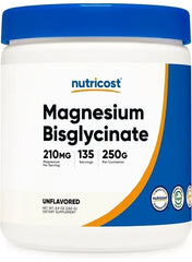 Nutricost Magnesium Bisglycinate Powder – Unflavored, 250g - Mumzar