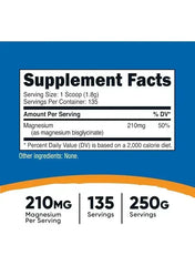 Nutricost Magnesium Bisglycinate Powder – Unflavored, 250g - Mumzar