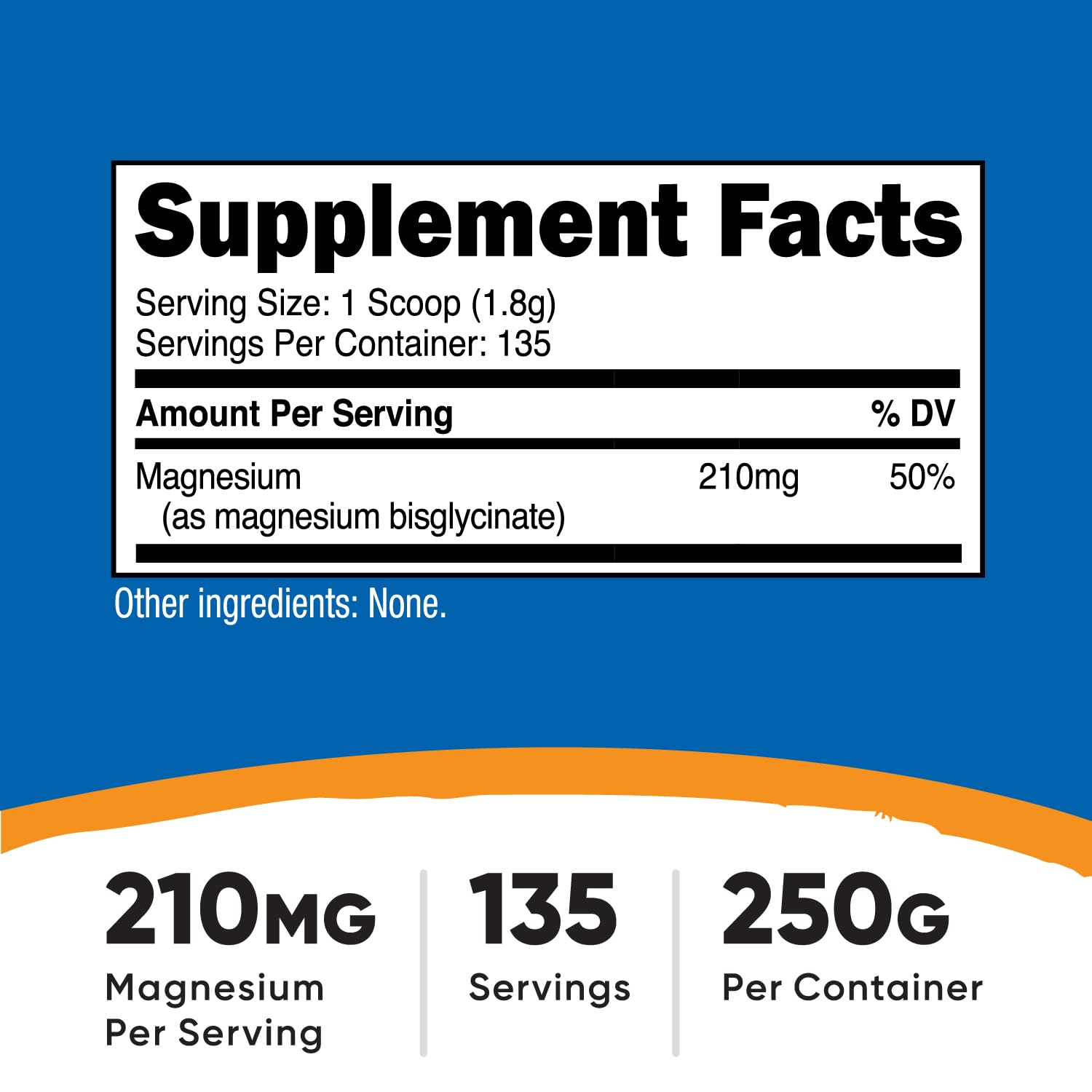 Nutricost Magnesium Glycinate Powder UAE with 210mg per serving for optimal magnesium support