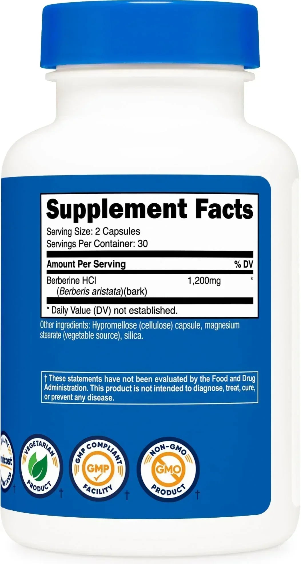 Nutricost Berberine HCl 1200mg Capsules - 60 Count - Mumzar