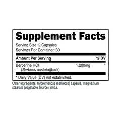 Nutricost Berberine HCl 1200mg Capsules - 60 Count - Mumzar