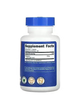Nutricost policosanol bottle back panel with Supplement Facts label and seal icons