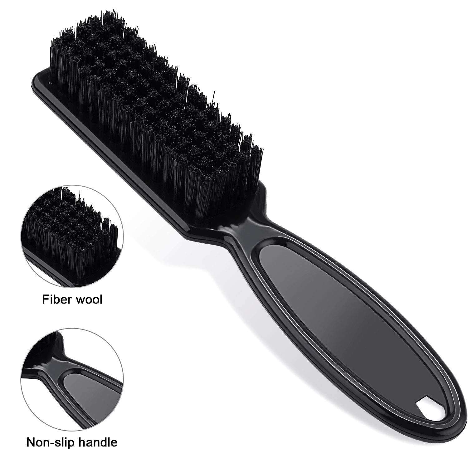 Boao nylon clipper cleaning brush with fiber wool bristles and non-slip handle for easy grooming tool maintenance