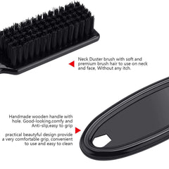 Boao nylon clipper cleaning brush with soft black bristles and ergonomic wooden handle with hole
