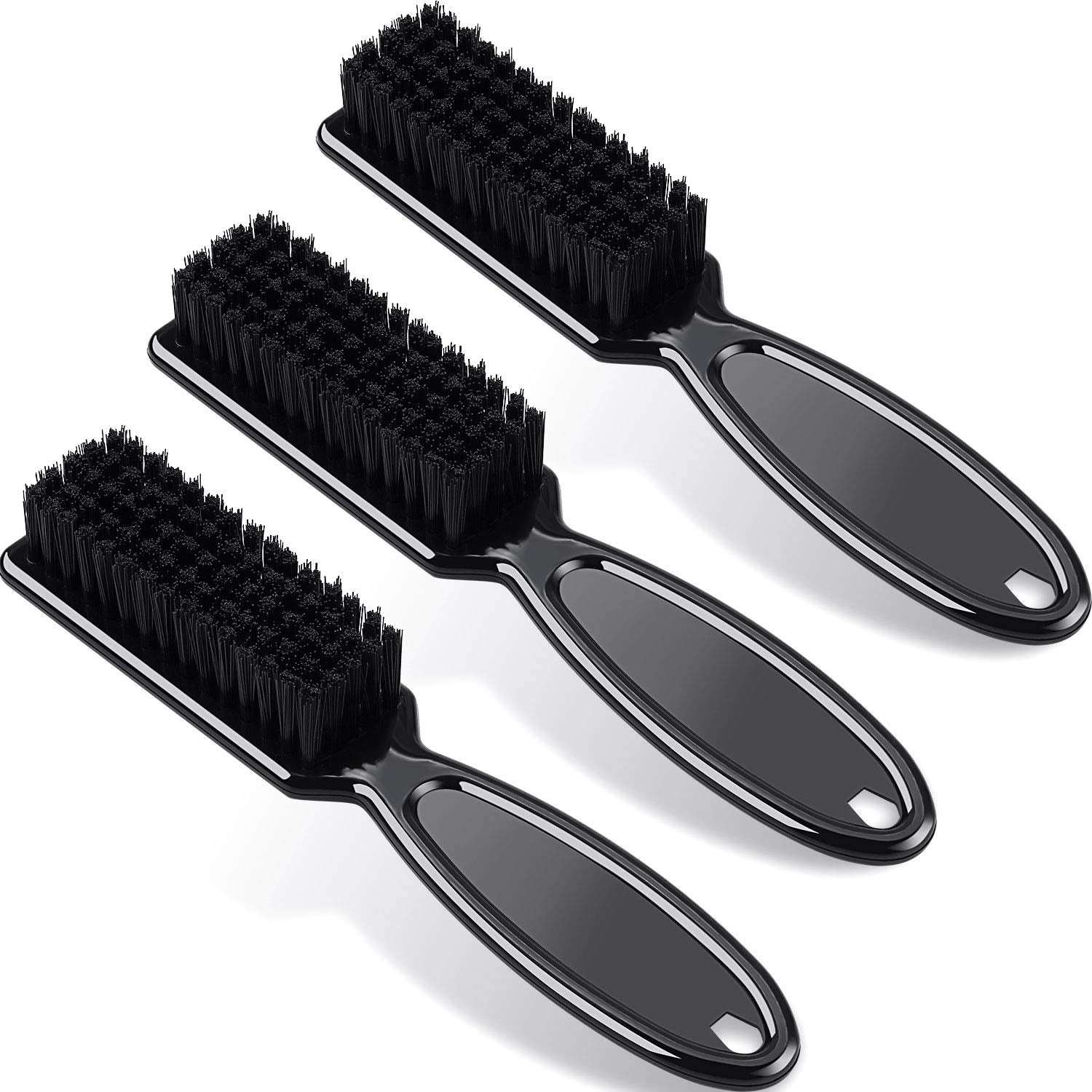 Boao nylon clipper cleaning brush set with three black brushes for grooming tool maintenance