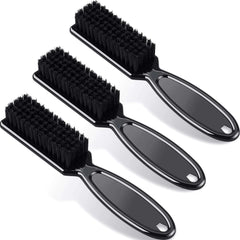 Boao nylon clipper cleaning brush set with three black brushes for grooming tool maintenance