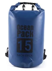 Huitich waterproof outdoor shoulder bag in blue with 15-liter capacity and roll-top closure
