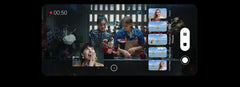 Mumzar HONOR 50 used smartphone showing dual view camera recording a cooking demo with picture in picture