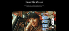 HONOR 50 used smartphone displaying video recording UI with smiling woman in car and multi camera thumbnails