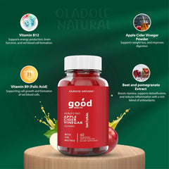 Oladole Natural Apple Cider Vinegar Gummies with Mother – 60 Gummies - Mumzar