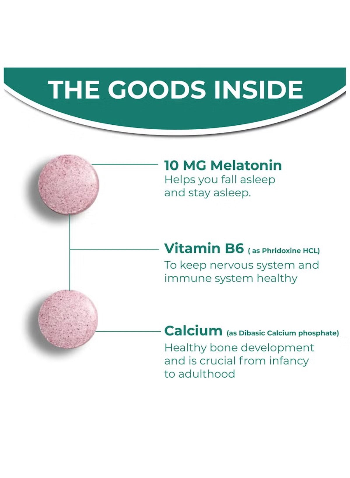 Oladole Natural extra strength sleep tablets 10mg with Melatonin, Vitamin B6, and Calcium for restful sleep