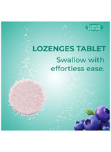 Blueberry-flavored sleep lozenges tablet graphic, swallow with ease, OLADOLЕ NATURAL