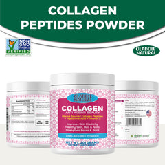 Oladole Natural Collagen jar with front and back labels unflavoured beauty supplement marine collagen peptides powder UAE
