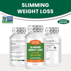 Oladole Natural three white bottles of natural slimming weight loss pills front label fat burner 100 percent natural