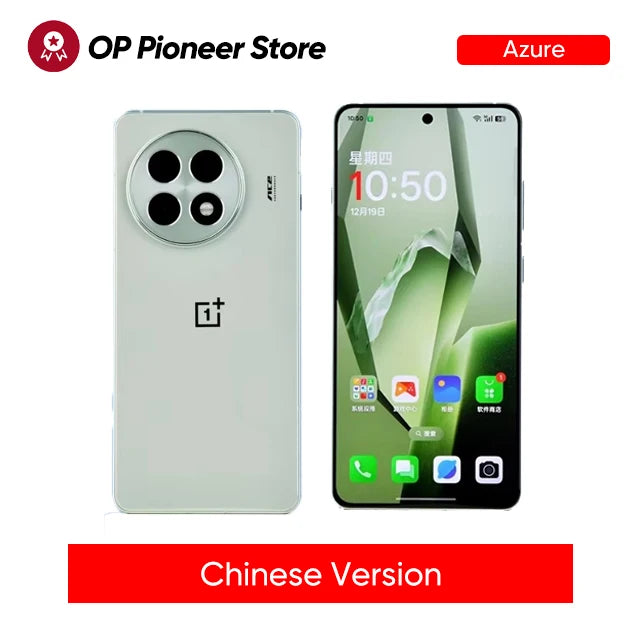 Azure OnePlus Ace 5 5G smartphone UAE Chinese version front and back view with quad camera