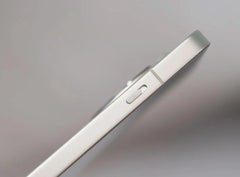 Side profile of OnePlus Ace 5 5G smartphone UAE in silver showing power button and slim metal frame