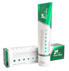 Opalescence Original Cool Mint toothpaste tube and box on white background opalescence whitening toothpaste