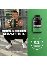 Black supplement bottle with 'Superior Amino 2222' front label