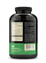Black supplement bottle back label with Supplement Facts and barcode