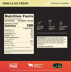 Optimum Nutrition Gold Standard Whey Vanilla Ice Cream - 5 lbs . - Mumzar