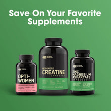 Opti-Men multivitamin bottle among other supplement bottles, black with ribbed caps