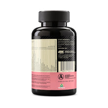 Optimum Nutrition OPTI-WOMEN multivitamin bottle, back label with supplement information