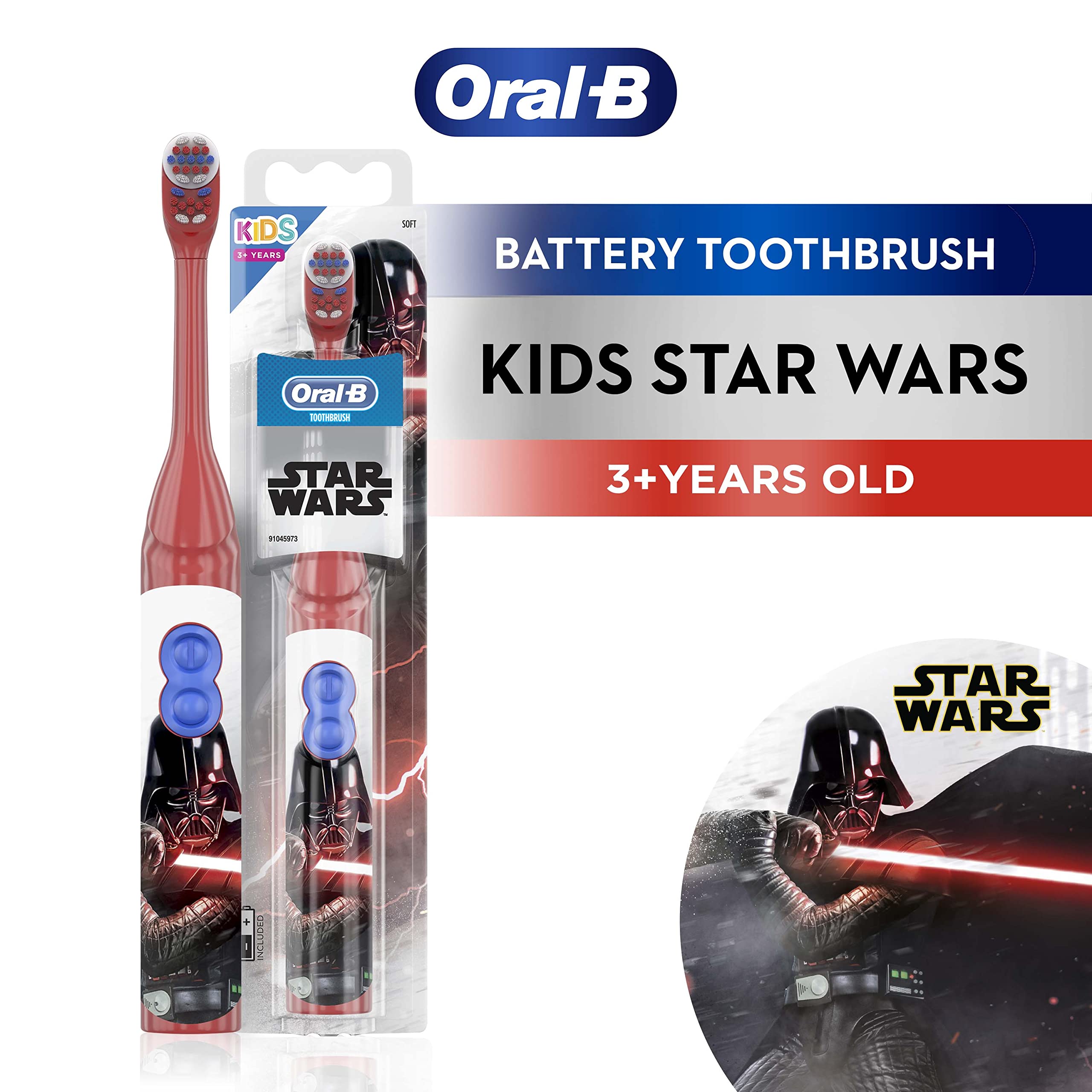 Oral B Kids Star Wars battery toothbrush for 3 years old with Darth Vader design kids electric toothbrush UAE