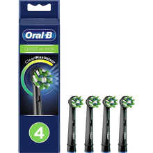 Oral-B CrossAction replacement brush heads, 4-count pack, black