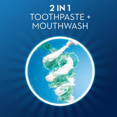 Oral-B fluoride toothpaste pack of 2 two in one toothpaste and mouthwash gel swirl for long lasting fresh breath