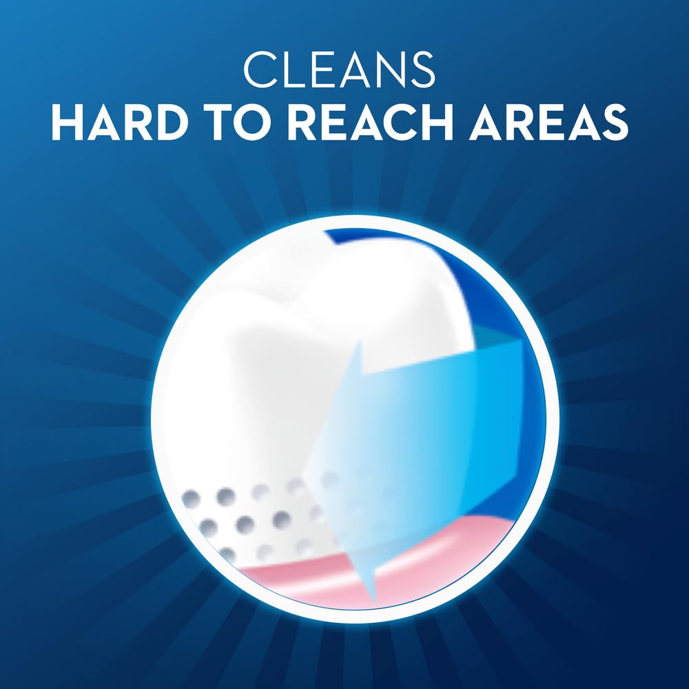 Oral-B fluoride toothpaste pack of 2 showing tooth illustration and text cleans hard to reach areas