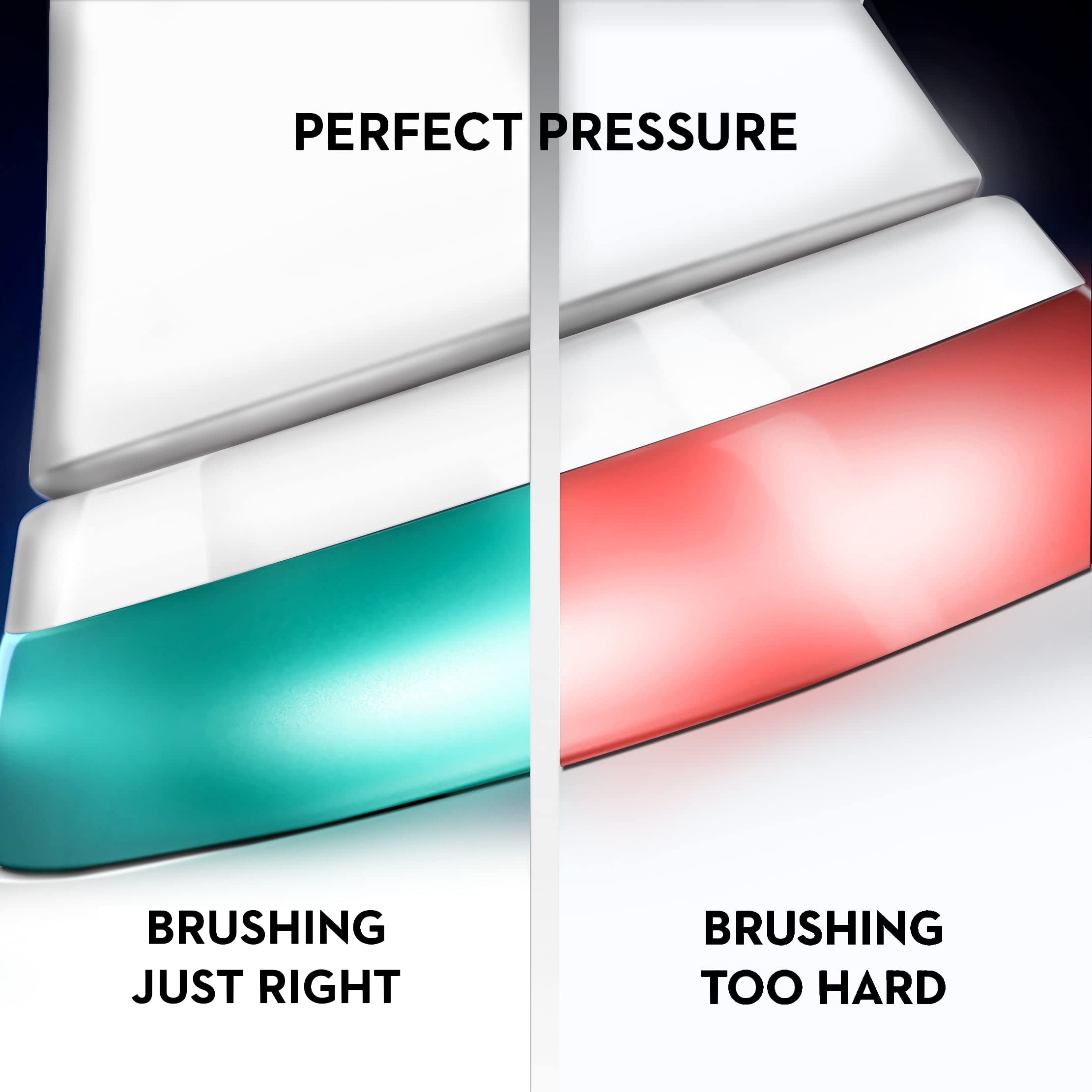 Oral-B iO7 electric toothbrush UAE close up pressure sensor green when pressure right red when brushing too hard