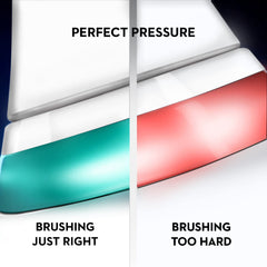 Oral-B iO7 electric toothbrush UAE close up pressure sensor green when pressure right red when brushing too hard
