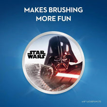 Star Wars kids manual toothbrush feature graphic with red-lit character in circle