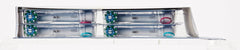 Clear blister pack showing Oral-B Pro Cross Action replacement heads with rotating bristles for electric toothbrushes