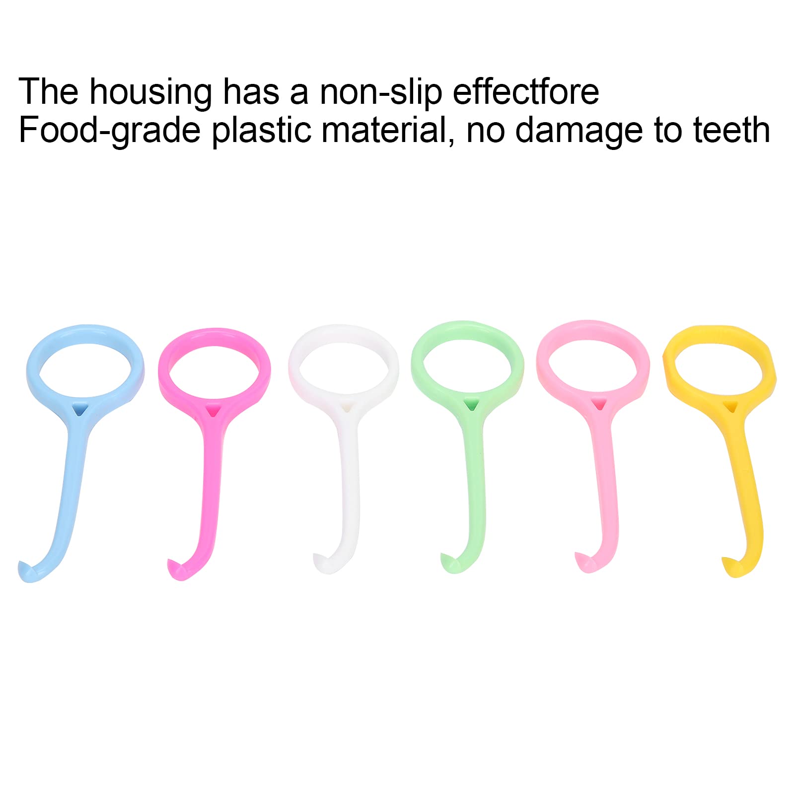 Guoenir pack of 6 colorful food grade plastic aligner remover tool for Invisalign ring hooks non slip