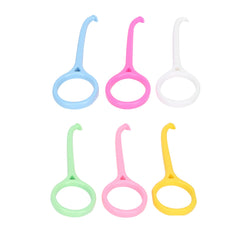 Guoenir set of six pastel aligner remover tool for Invisalign ring handle hooks in assorted colors