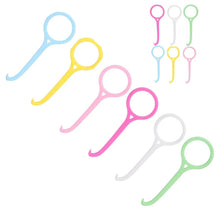 Plastic aligner remover tools with grip rings in six colors